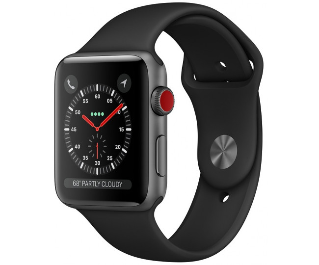 Apple Watch Series 3 GPS + LTE 42mm Space Gray Aluminum w. Gray Sport Band (MTGT2) б/у